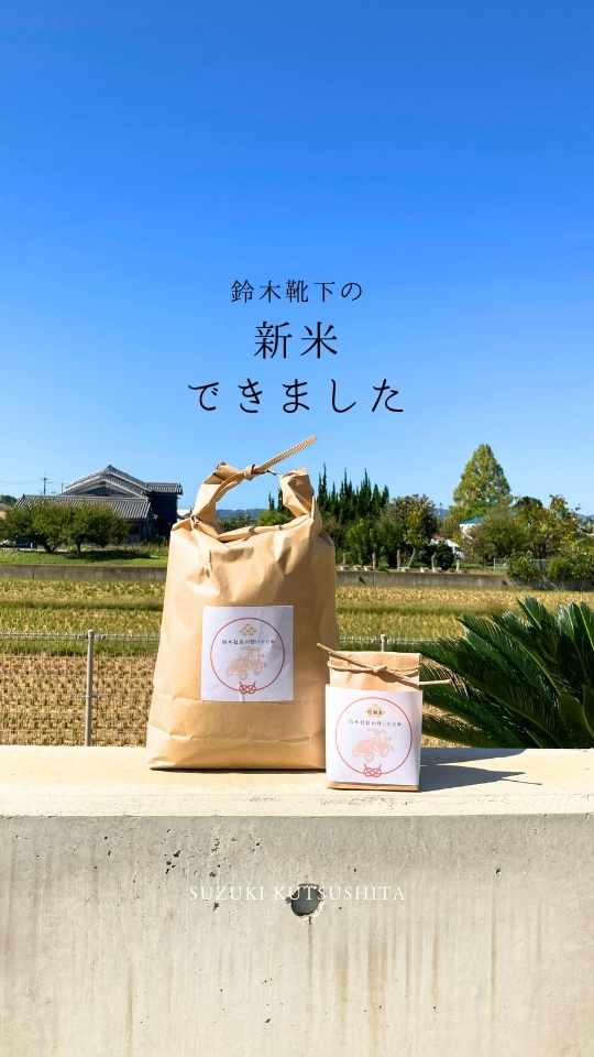 鈴木靴下の新米できました🌾