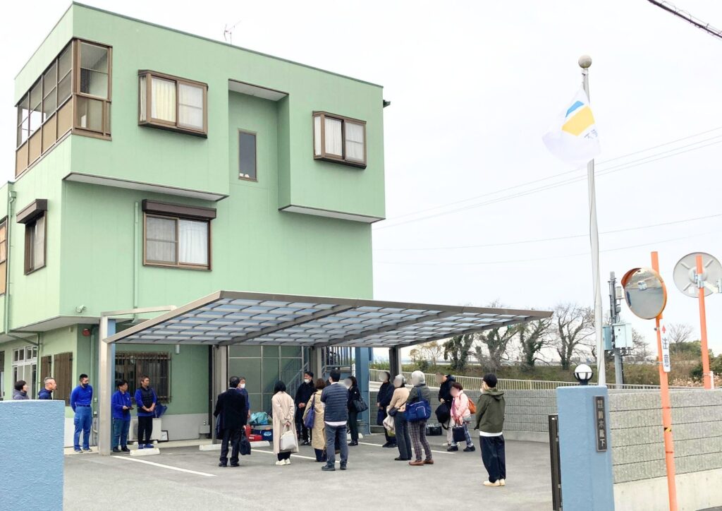 オープンファクトリー｜TES会 西日本支部様をお迎えして、靴下工場の現場から