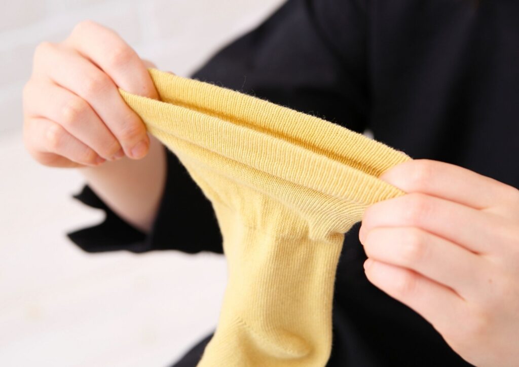 NUKATOの締め付けない靴下のゆったりした履き口
