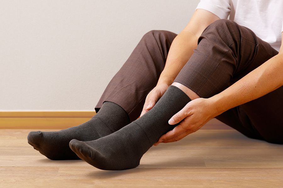 足首ゆったり、リラックスできる靴下