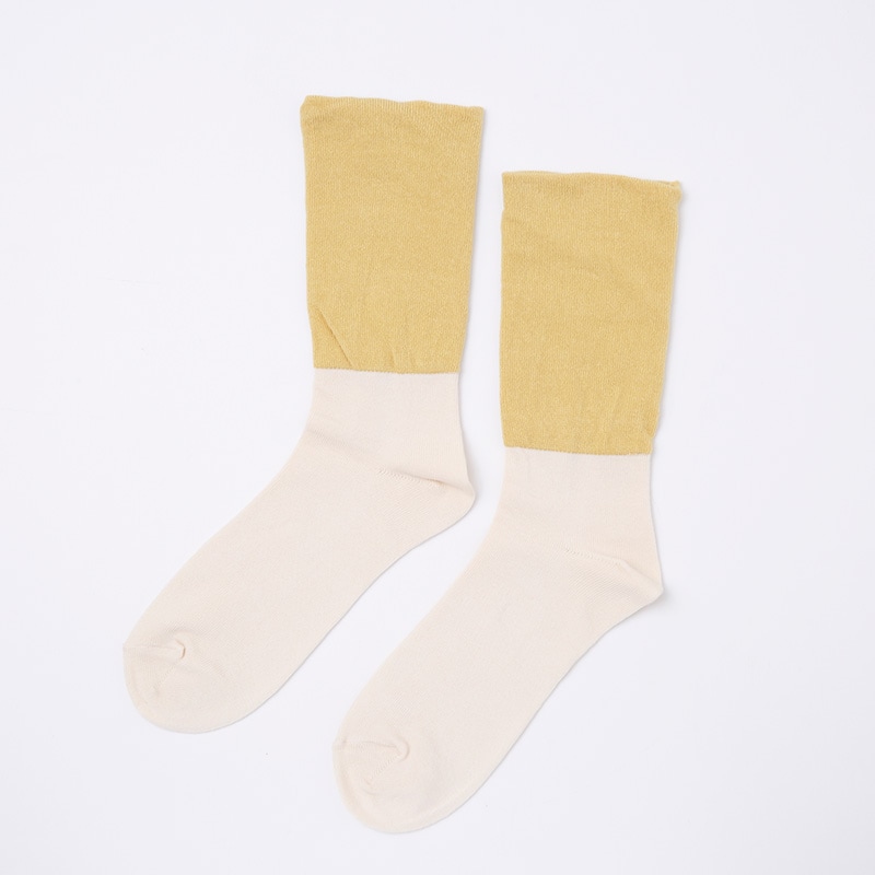 締め付けない靴下　黄色