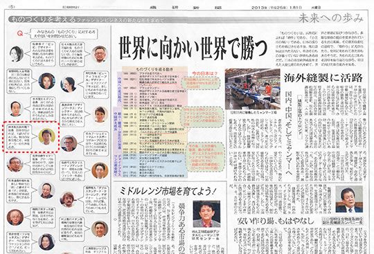 繊研新聞（2013年1月1日）