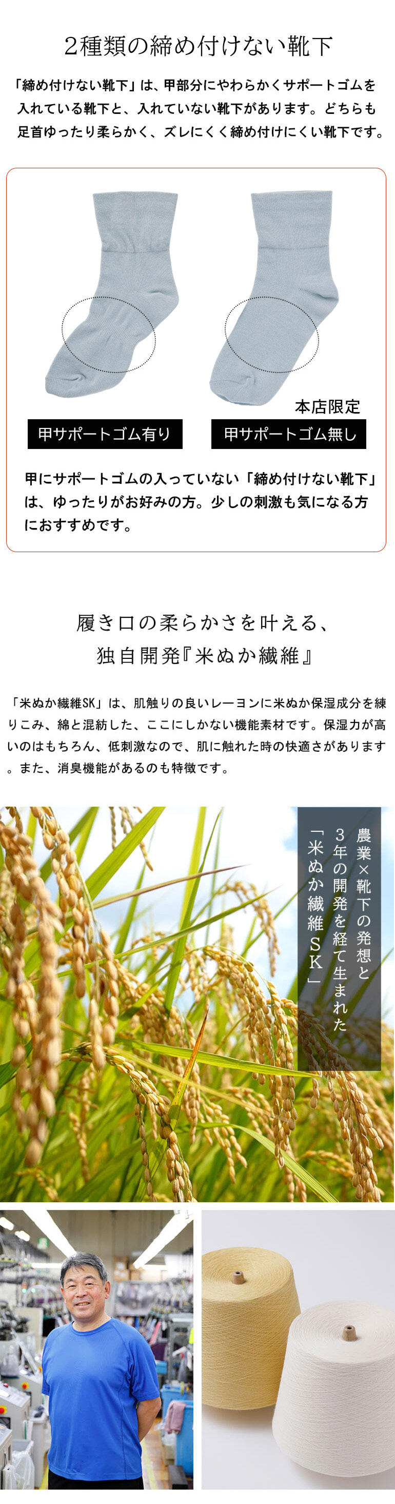 サポートゴムについて
